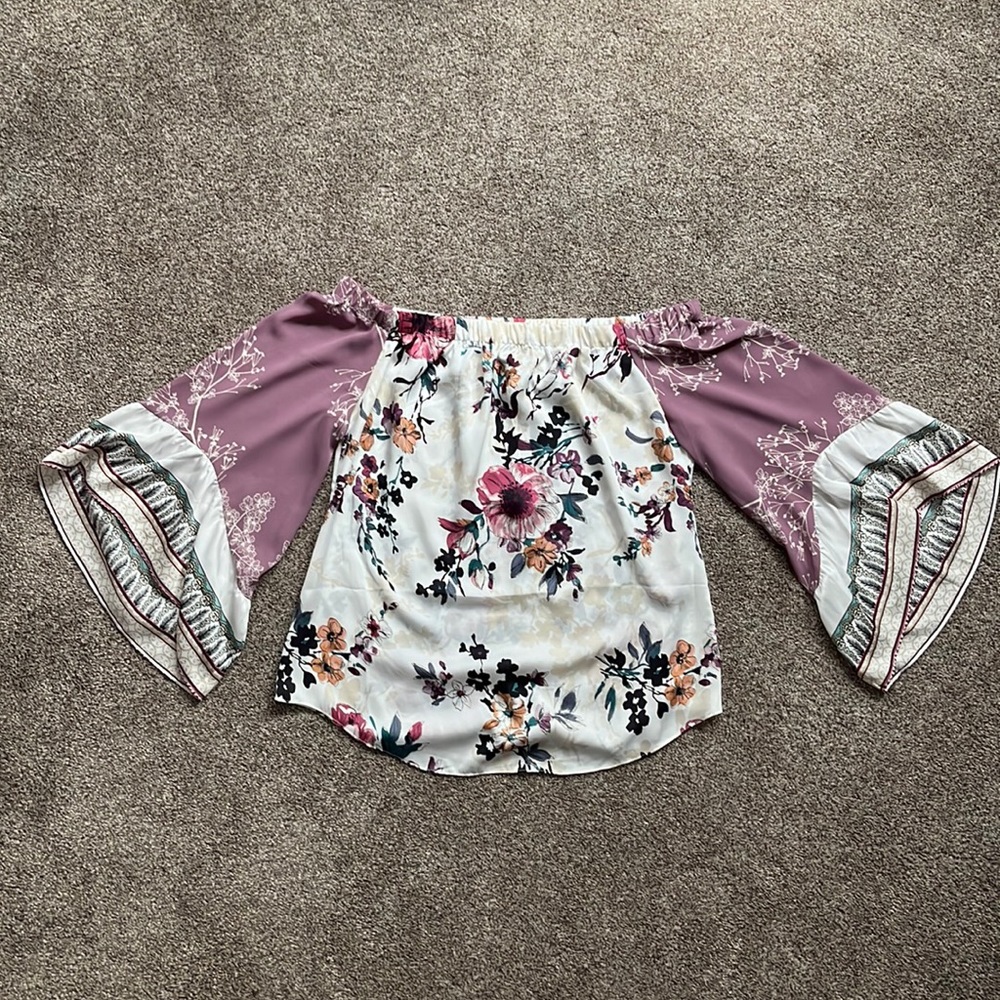 White House Black Market Floral Blouse.